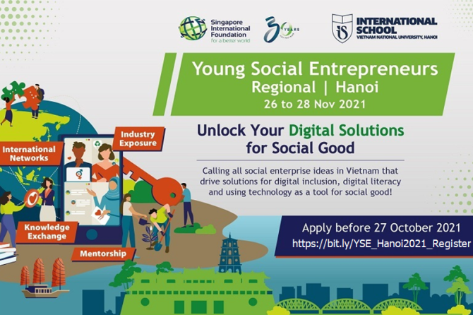 From November 26 to 27, 2021, the Faculty of International Affairs - Hanoi National University (VNU-IS) was selected as the host to organize the YSE Regional 2021 project (Young Social Entrepreneurship).