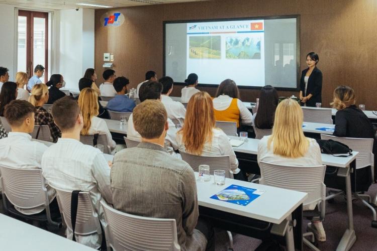 UK students studying and exchanging cultures at Ton Duc Thang University.